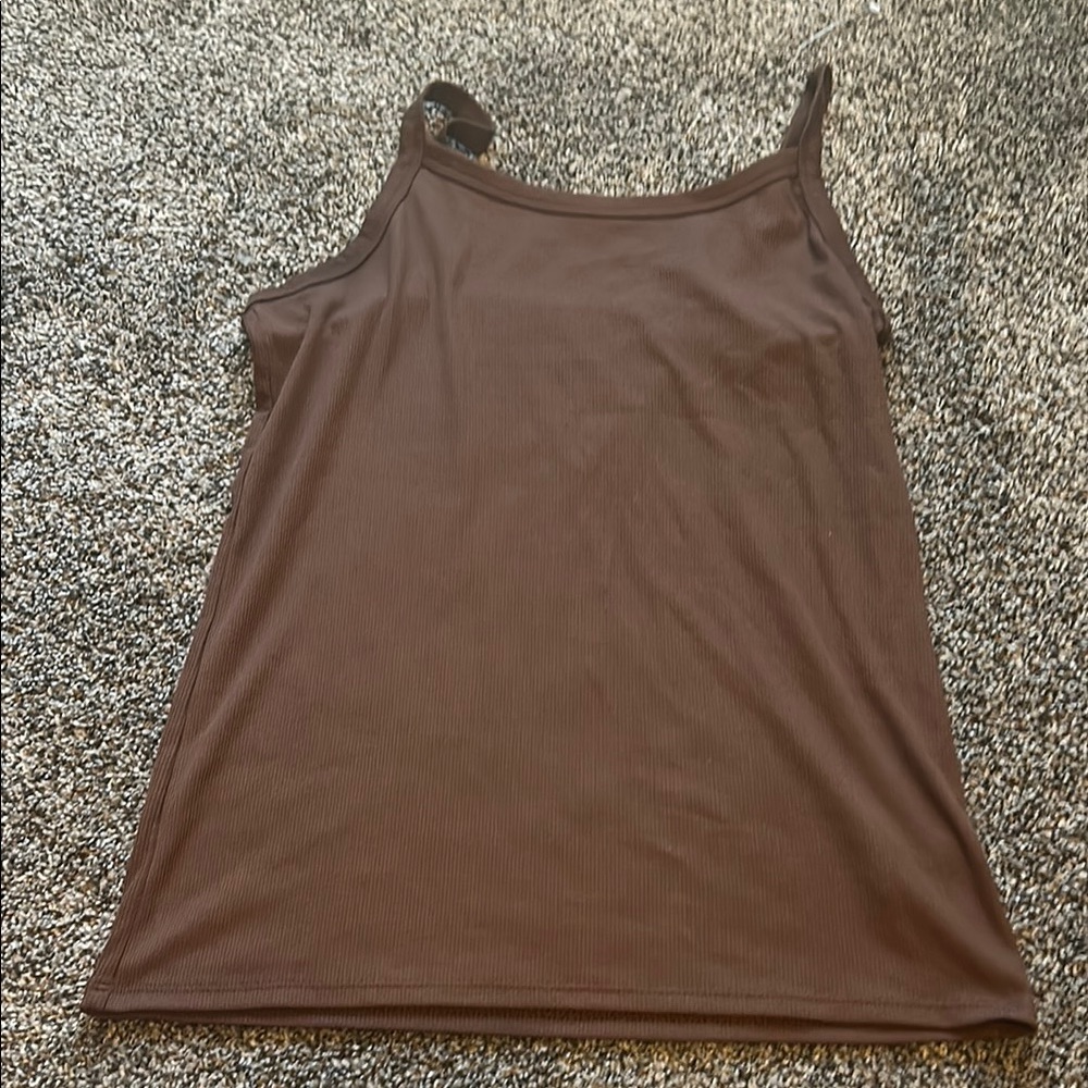 No Boundaries Brown Fitted Sleeveless Camisole